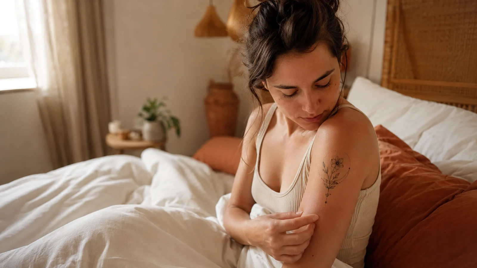 Tattoo stuck to the sheets during overnight healing