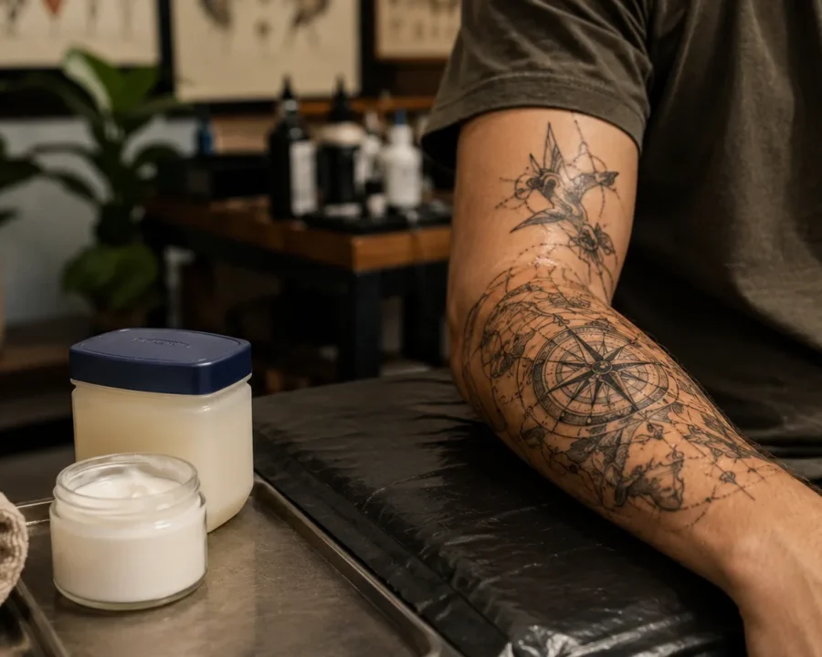 Vaseline on a new tattoo and safer moisturizer options